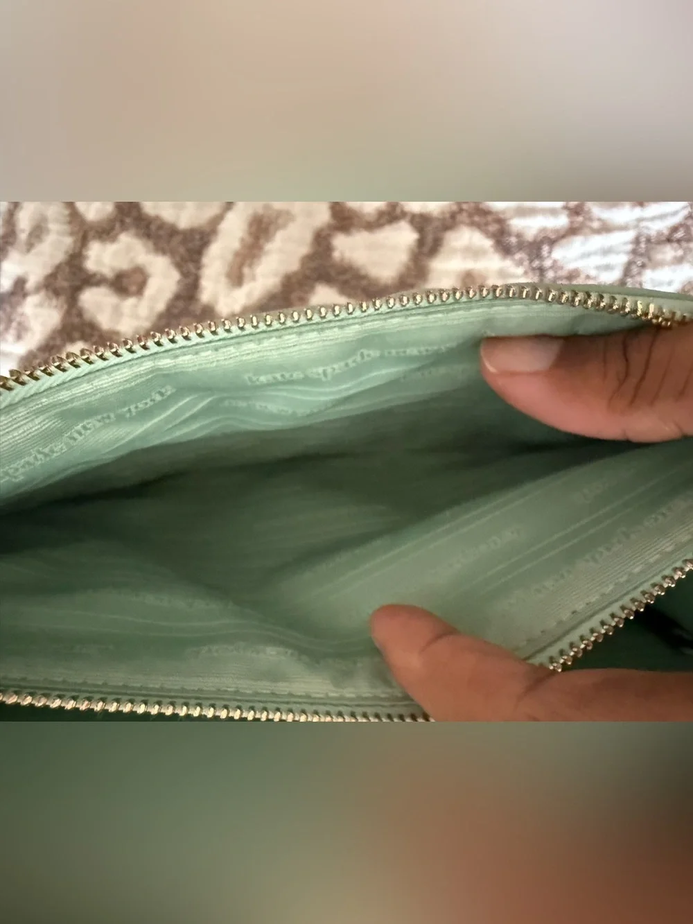 kate spade quilted mint